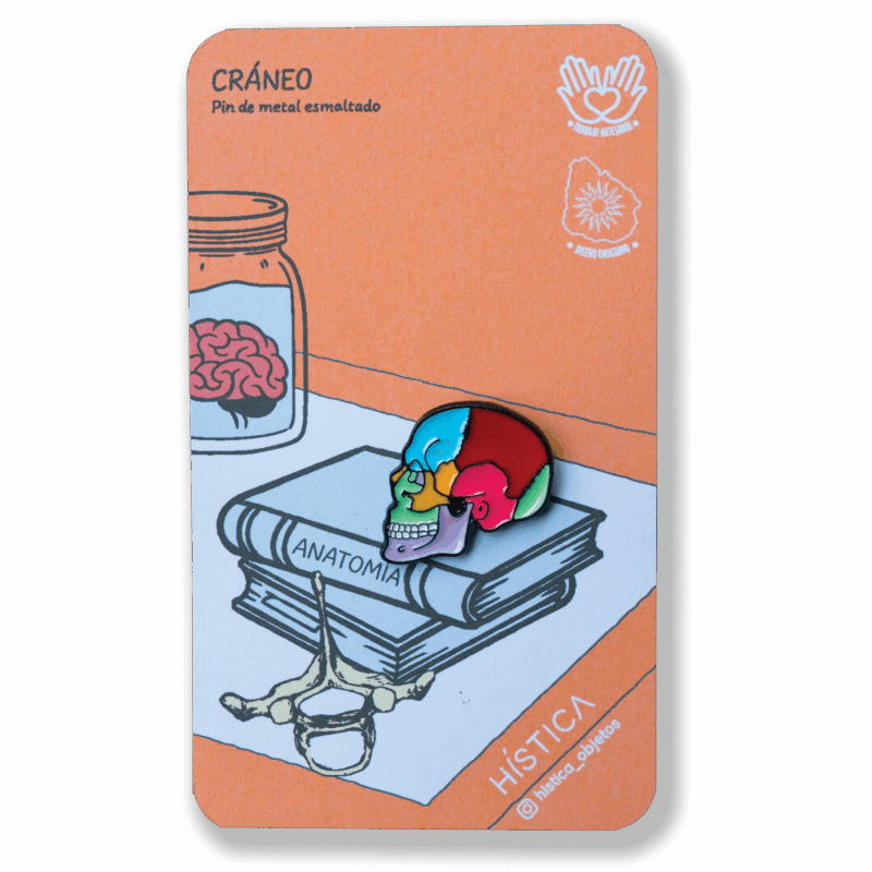 Pin de metal esmaltado - Cráneo