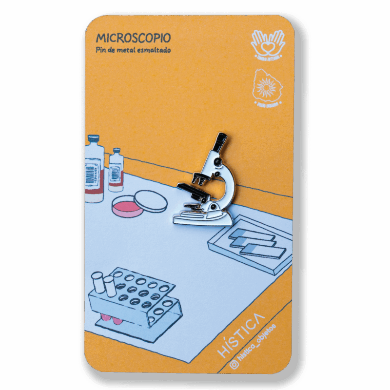 Pin de metal esmaltado - Microscopio
